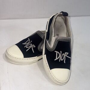 Dior x Shawn Stussy B23 Slip On Black White Slip Ok Designer Sneakers EU Size 38